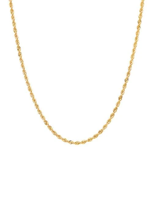 Belk 
Co. Hollow Glitter Chain in 14K Yellow Gold