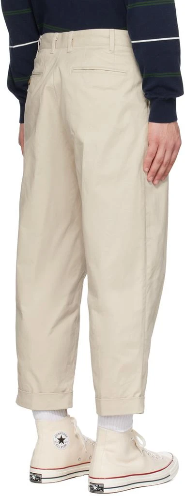 BEAMS PLUS Taupe Pleated Trousers 3