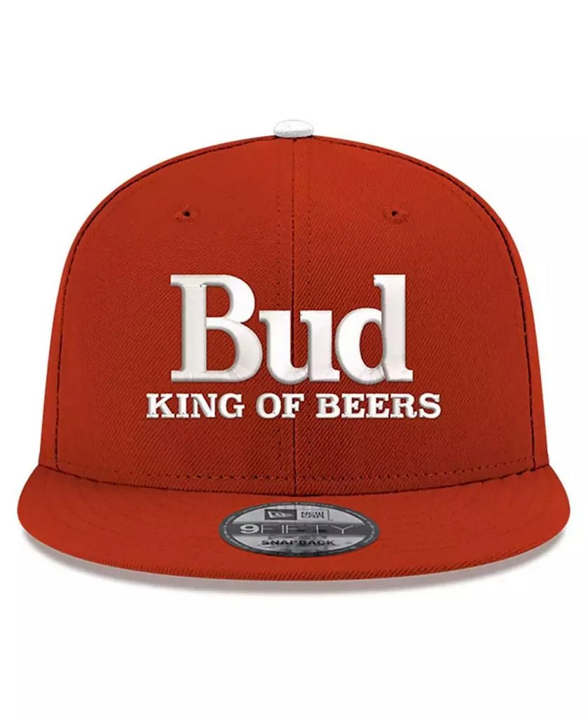 New Era Men's Scarlet Hendrick Motorsports Budweiser 9FIFTY Adjustable Snapback Hat 3