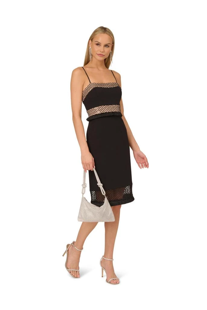 Adrianna Papell Knit crepe combo midi dress 4