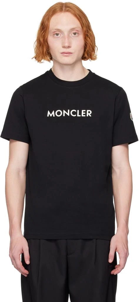 Moncler Black Bonded-Logo T-Shirt 1