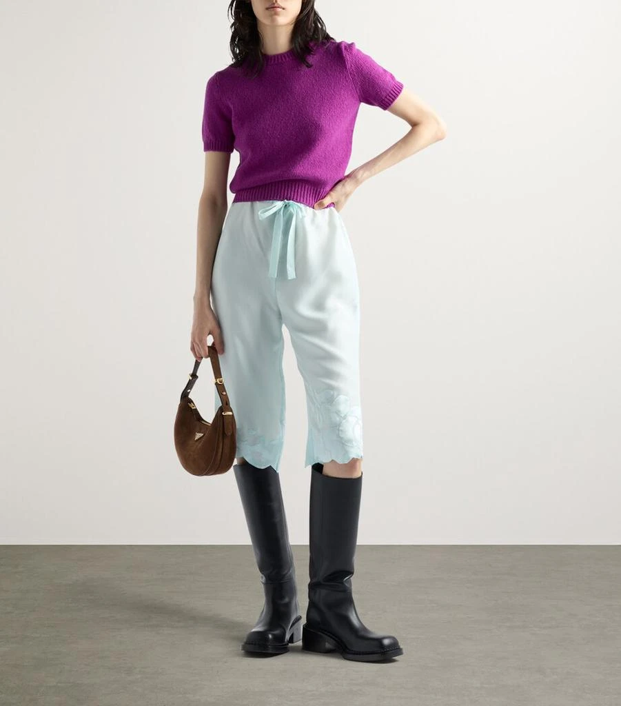 Prada Suede Arqué Shoulder Bag 2