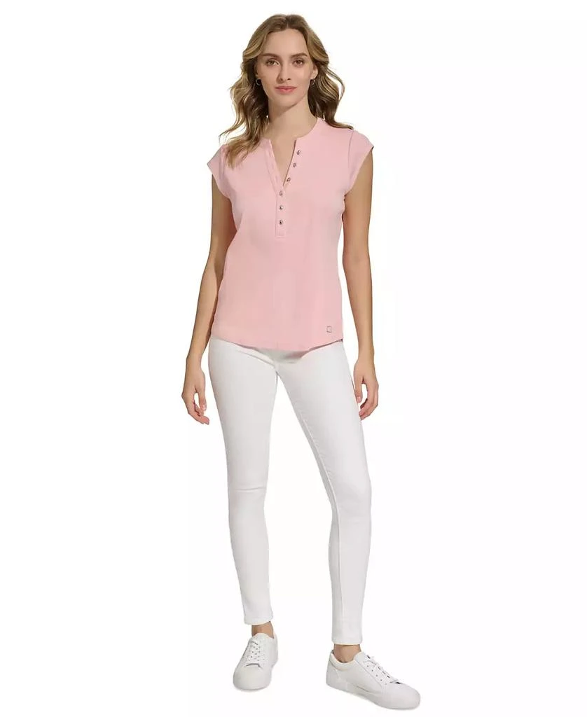 Calvin Klein Cap Sleeve Henley 4