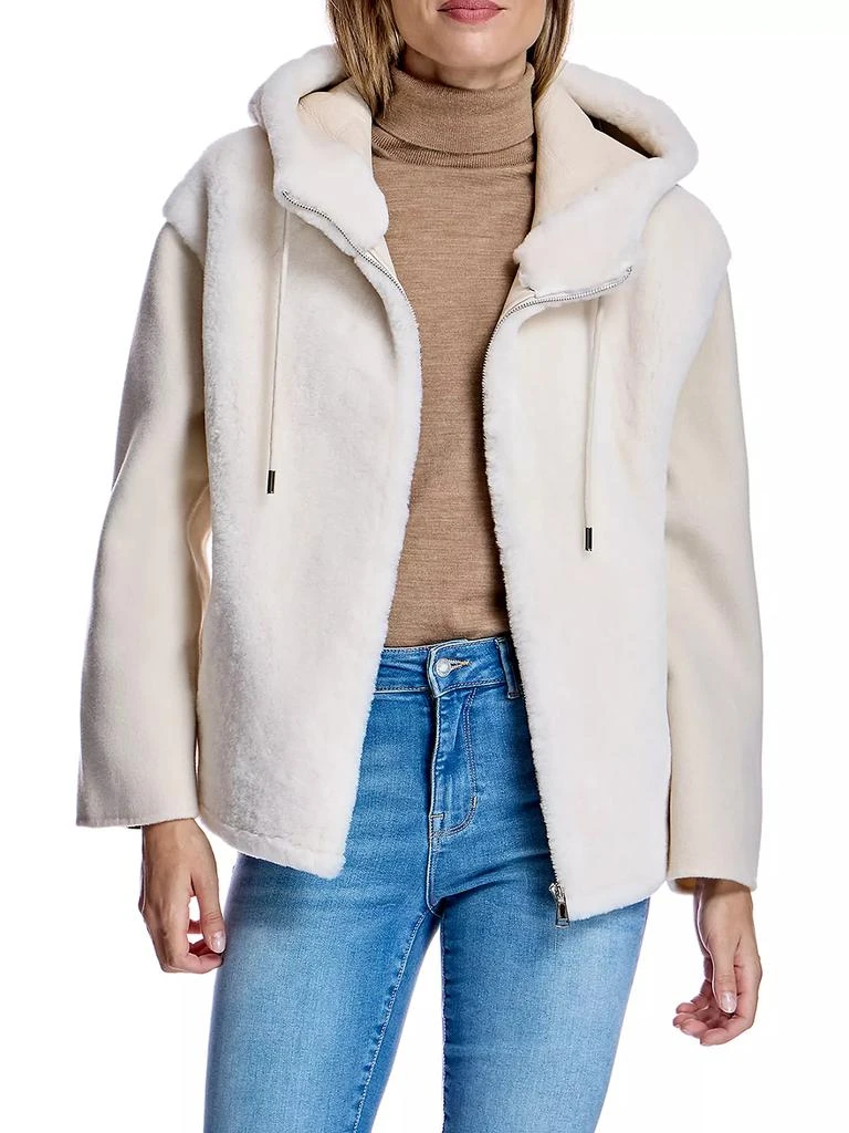 Maximilian Shearling Lamb and Wool Jacket 4