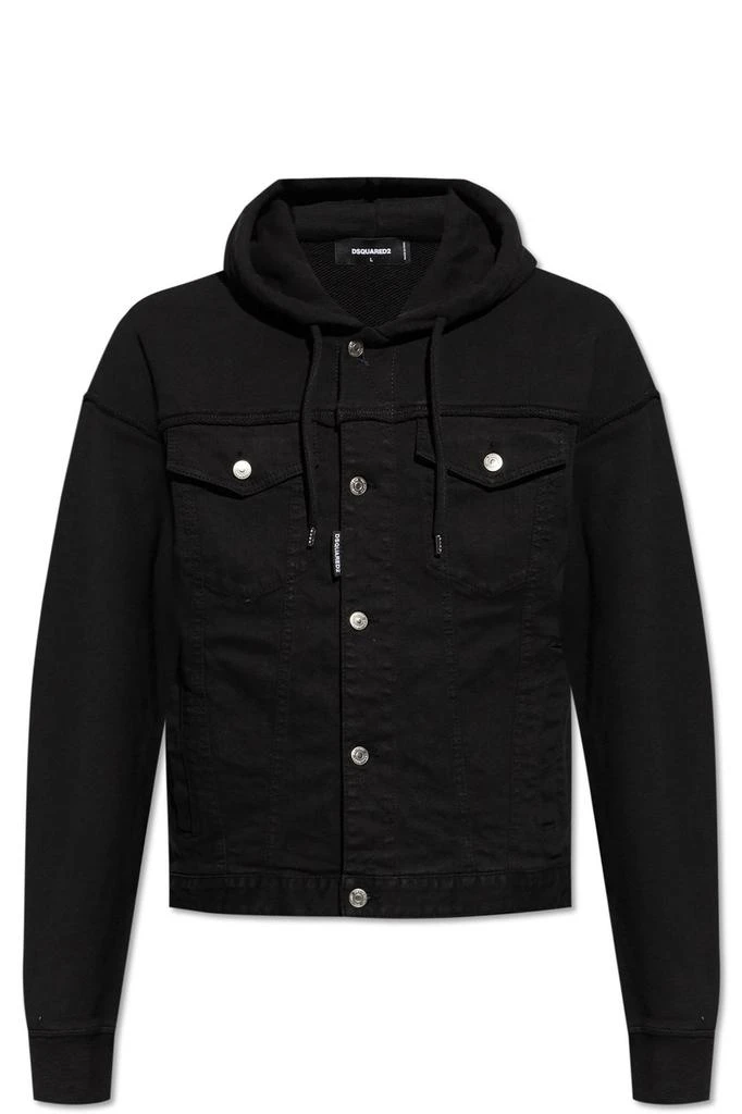 DSQUARED2 Dsquared2 Buttoned Drawstring Denim Jacket 1