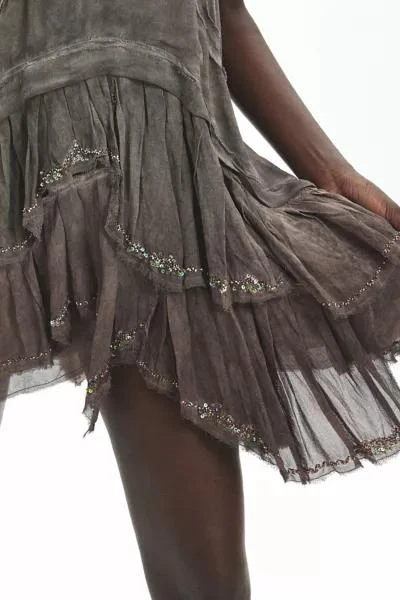 Ecote Ecote Tabitha Shapeless Tiered Asymmetric Mini Dress 4