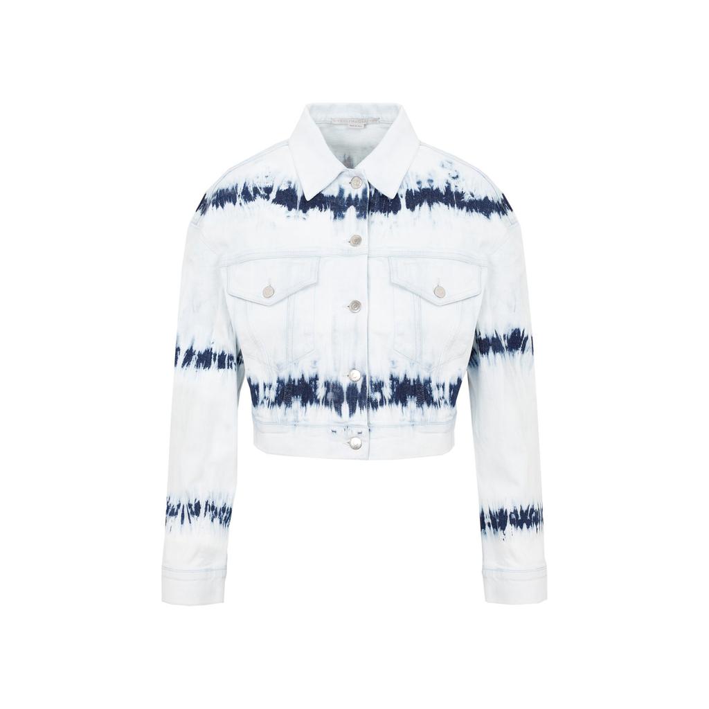 ブルゾン STELLA MCCARTNEY COTTON DENIM TIE DYE JACKET Stella McCartney Stella McCartney Tie-Dye Cropped Denim