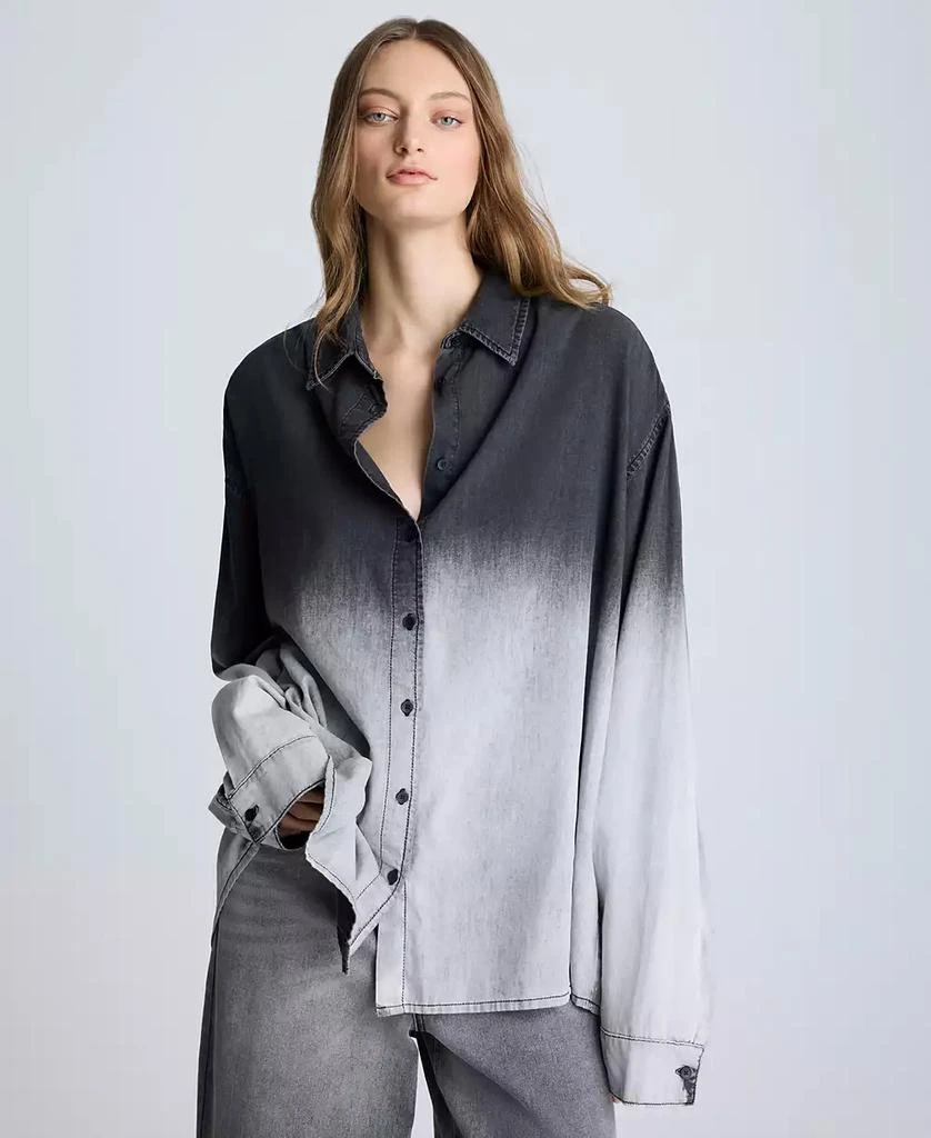 Kenneth Cole Women's Chambray Ombré Tunic Shirt 1