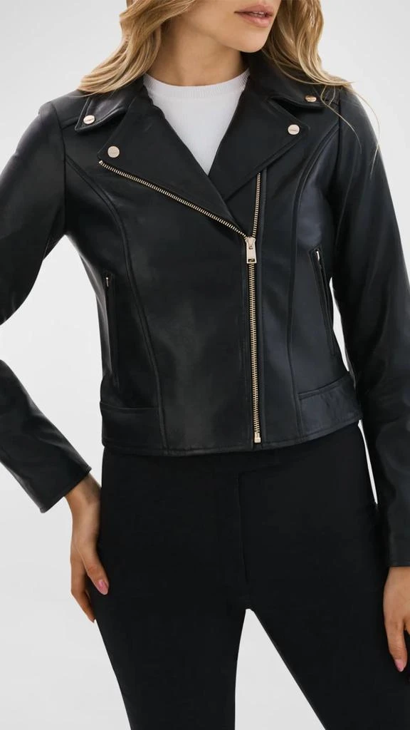 LaMarque Kelsey Leather Jacket In Black