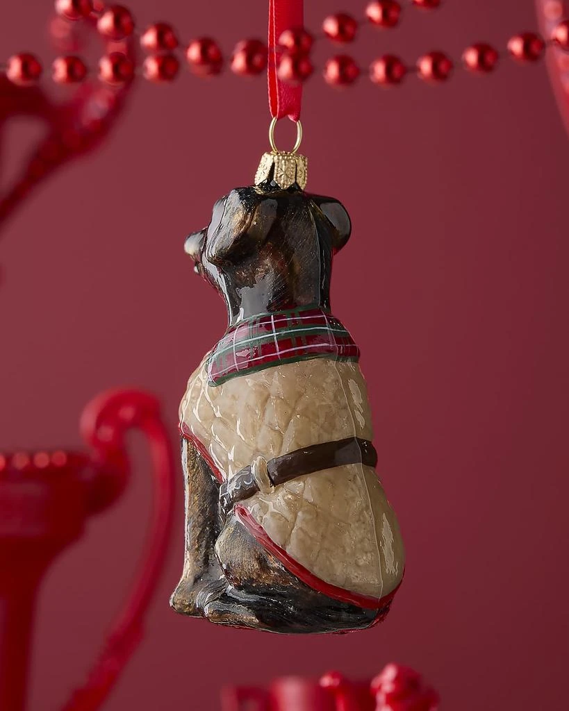 Joy To The World Collectibles Chocolate Lab In Barbour Coat Christmas Ornament 2