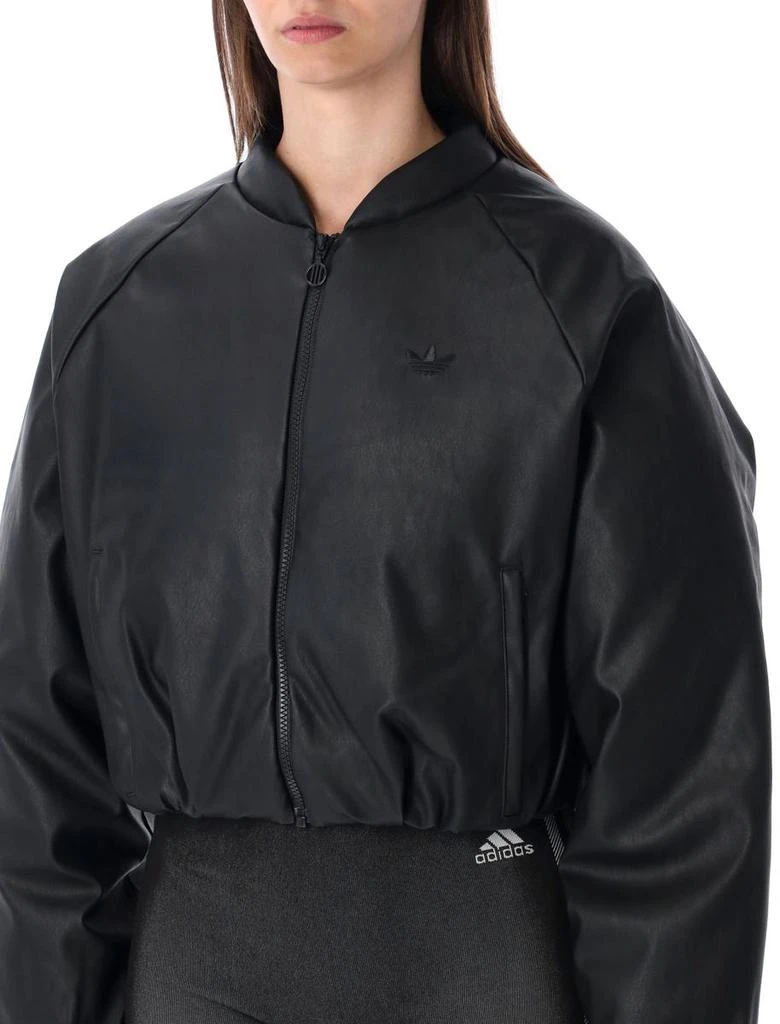 Adidas Adidas Originals Pleather Bomber Synthetic Down Jacket Black 3