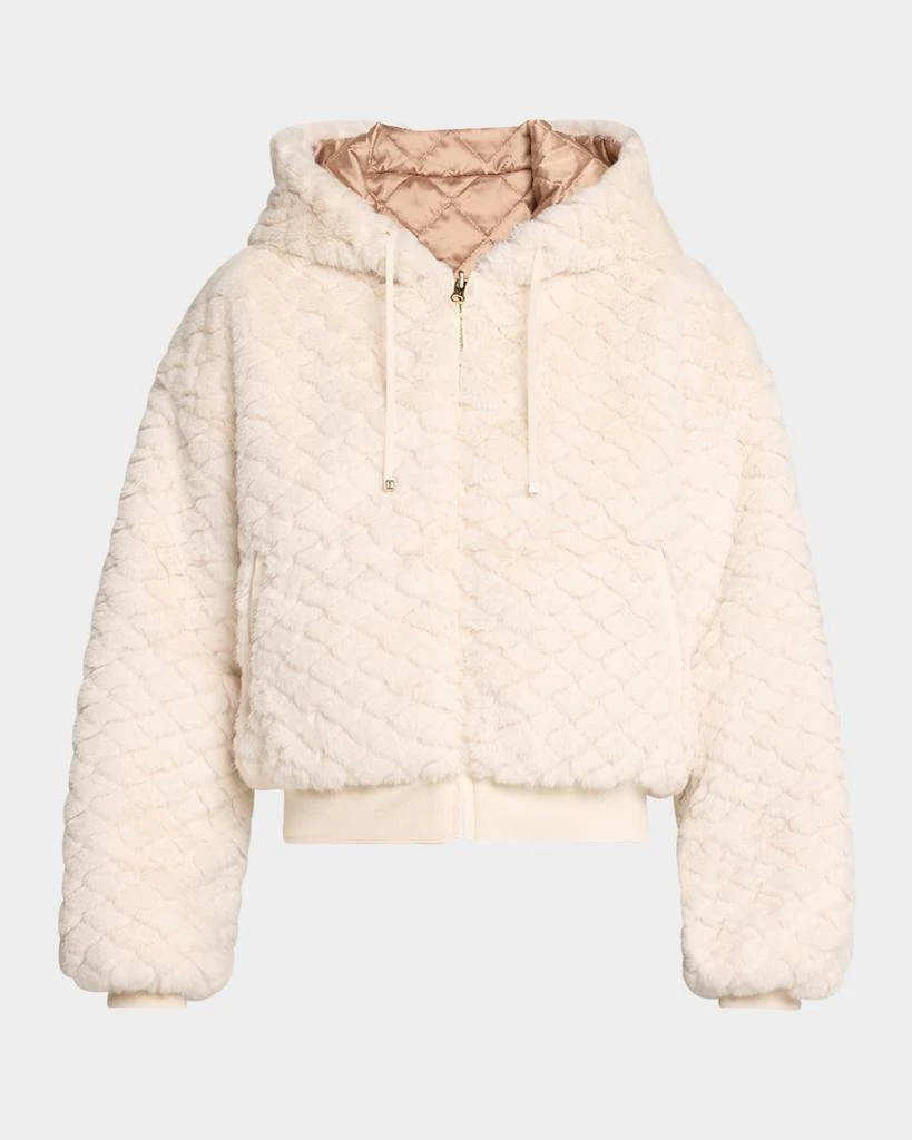 Blanc Noir Fawn Reversible Faux Fur Hoodie 1