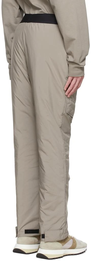 Essentials Taupe Polyester Cargo Pants 3