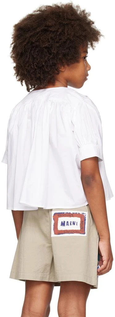 Marni Kids White Embroidered Shirt 3