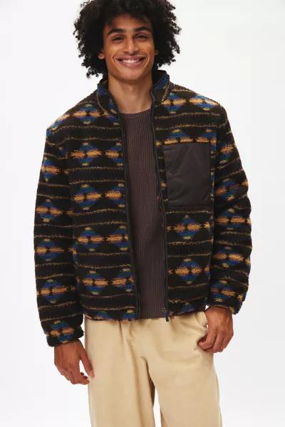 Native Youth Native Youth Westwick Patterned Fleece Full Zip Sweatshirt