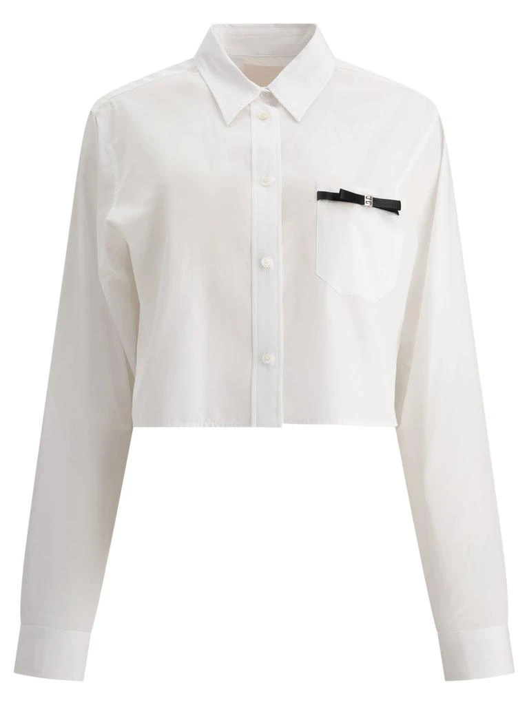 Givenchy Givenchy Bow-Detailed Cropped Shirt 1