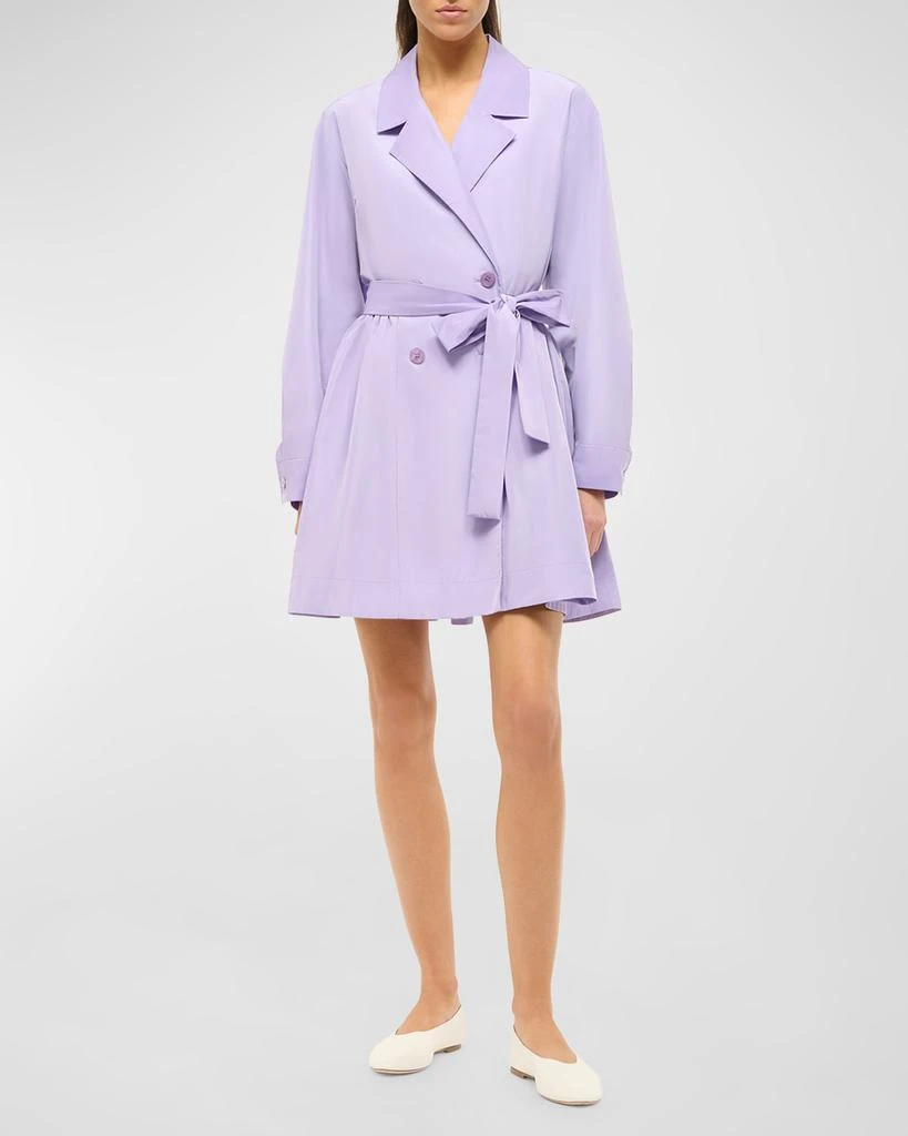 Staud Rina Tie-Belt Mini Shirtdress 1
