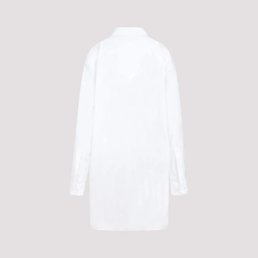 MAISON MARGIELA WHITE POPLIN SHIRT MINI DRESS 3