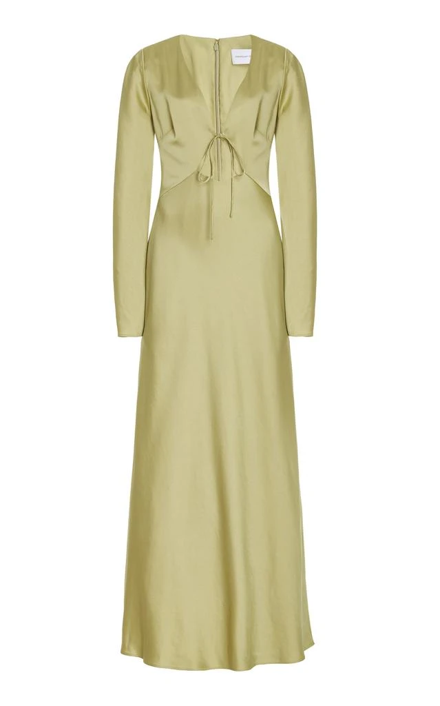 Significant Other Significant Other - Danika Tie-Detailed Crepe Maxi Dress - Green - US 6 - Moda Operandi 1