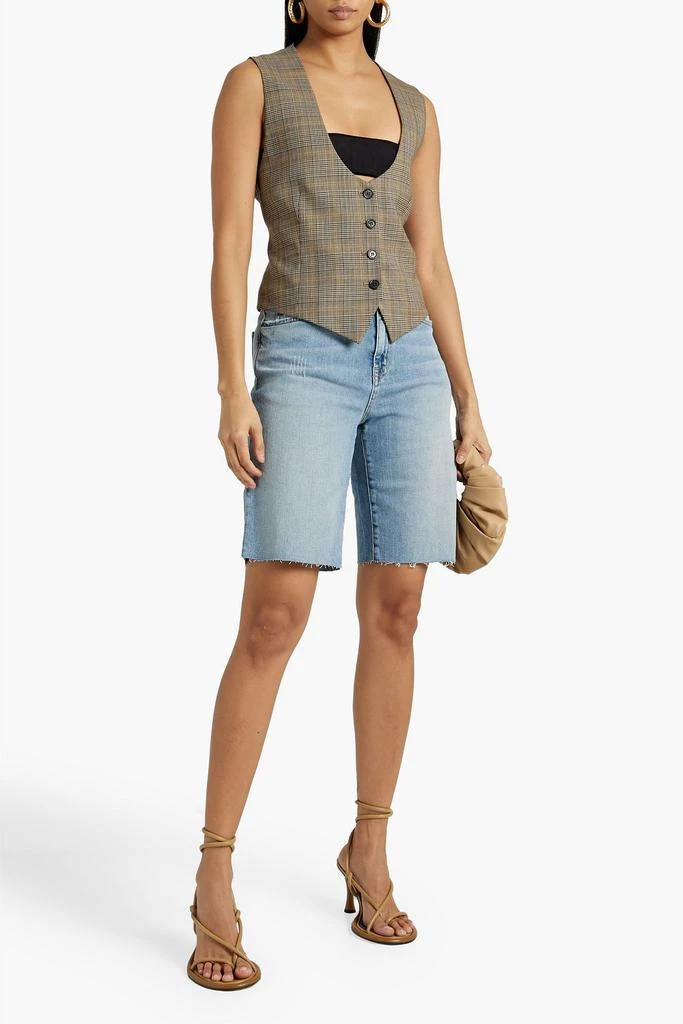 Nili Lotan Boyfriend frayed denim shorts 2