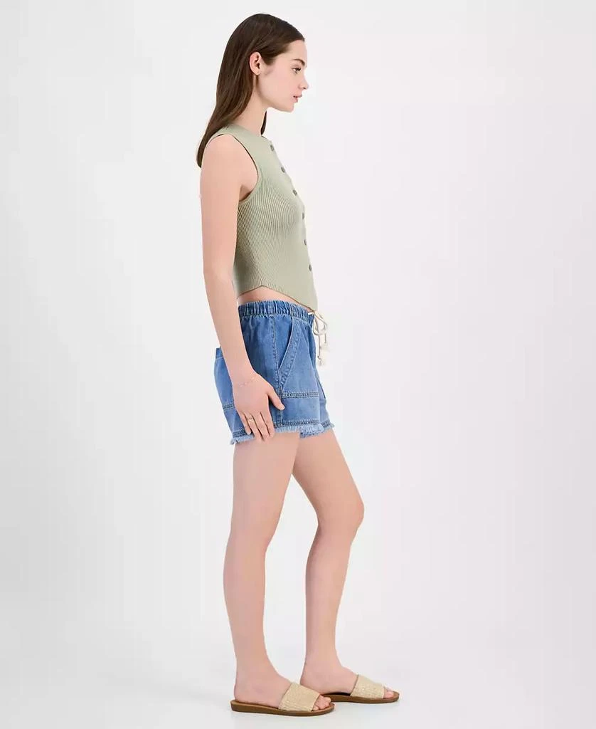 Celebrity Pink Juniors' Pull-On Utility Chambray Shorts 2