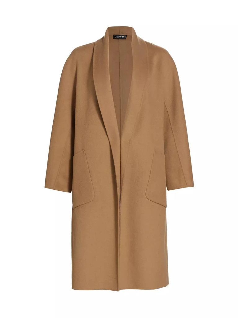 Lamarque Thara Open-Front Wool-Blend Coat 1