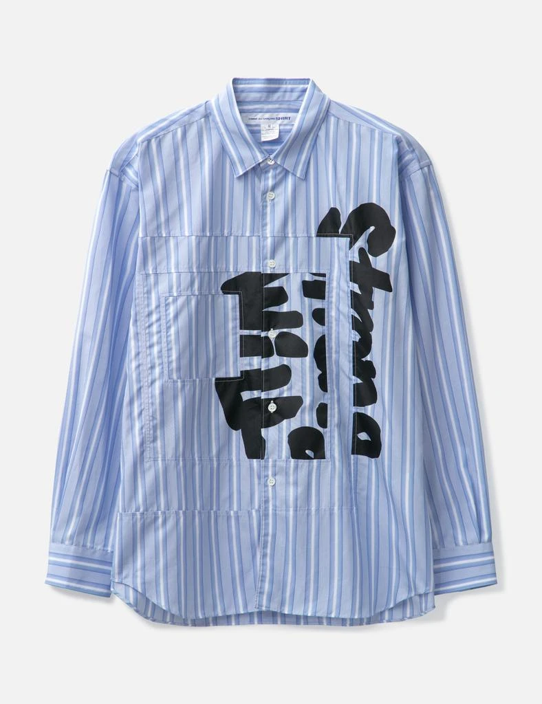 CDG SHIRT "Strong Will" Striped Long Sleeve Shirt 1