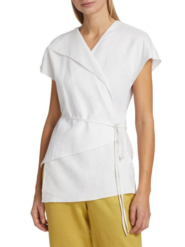 Fabiana Filippi Asymmetric Linen Top 1