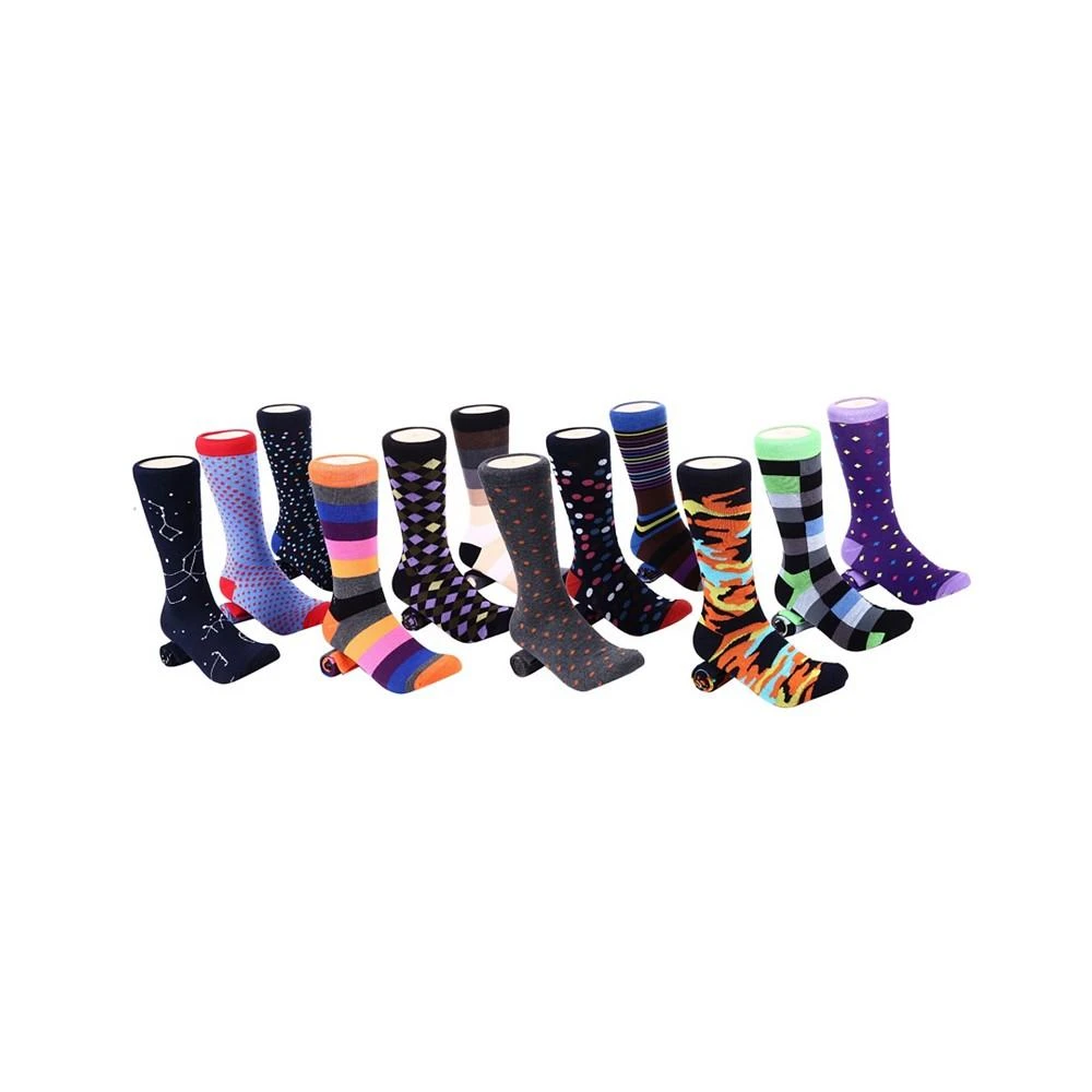 Mio Marino Men's Bold Designer Dress Socks Pack of 12 2