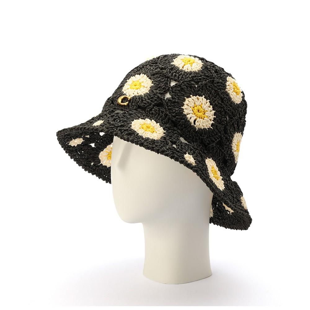 COACH Women's Daisy Crochet Bucket Hat