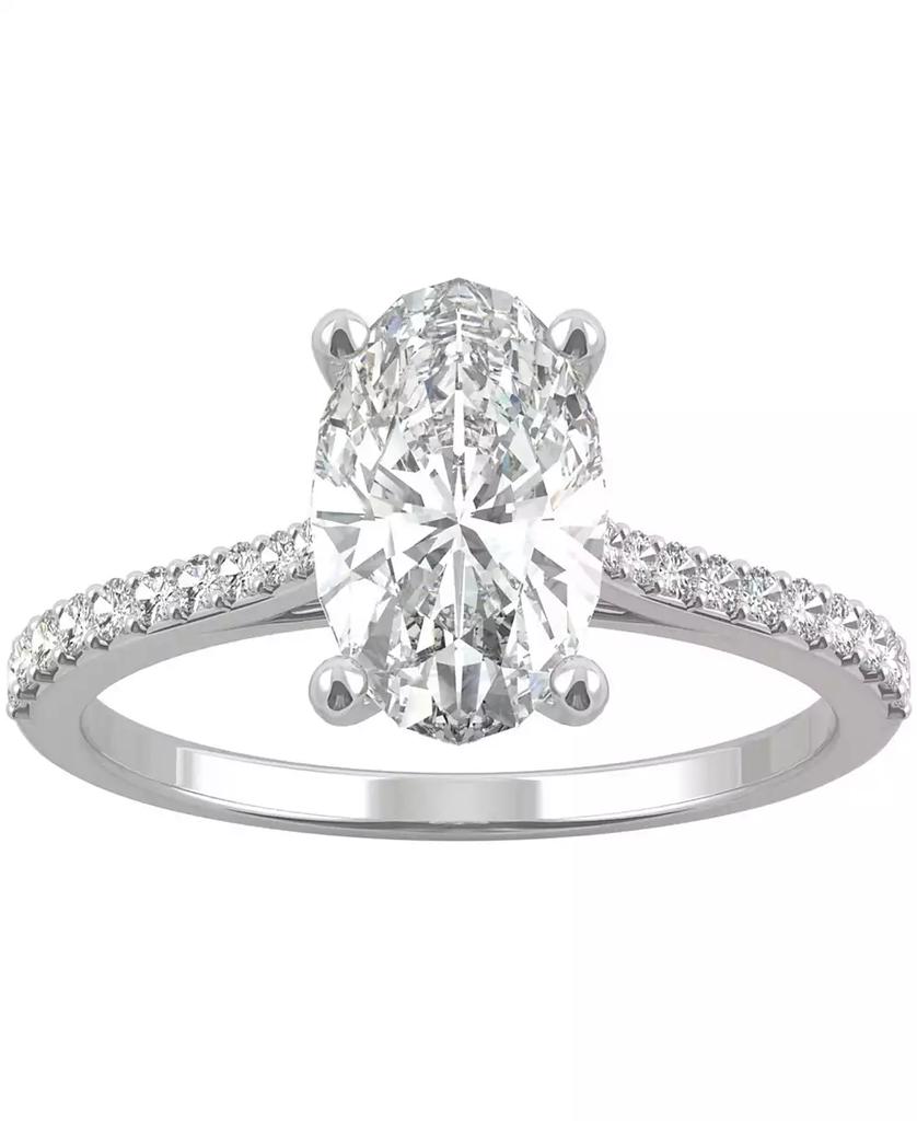 Charles & Colvard Moissanite Oval Engagement Ring (2-1/2 ct. t.w. DEW) in 14k White Gold or 14k Yellow Gold