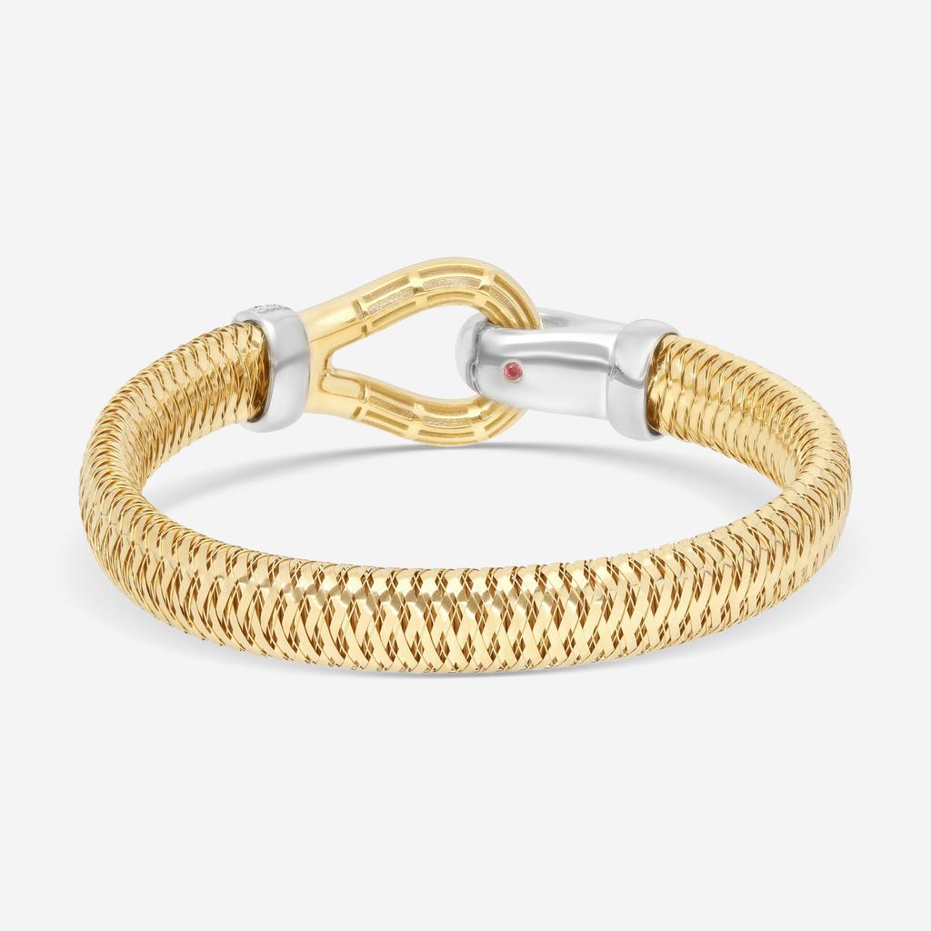 Roberto Coin Roberto Coin Primavera 18K Yellow & White Gold Diamond Bangle Bracelet 5573805AJBAX
