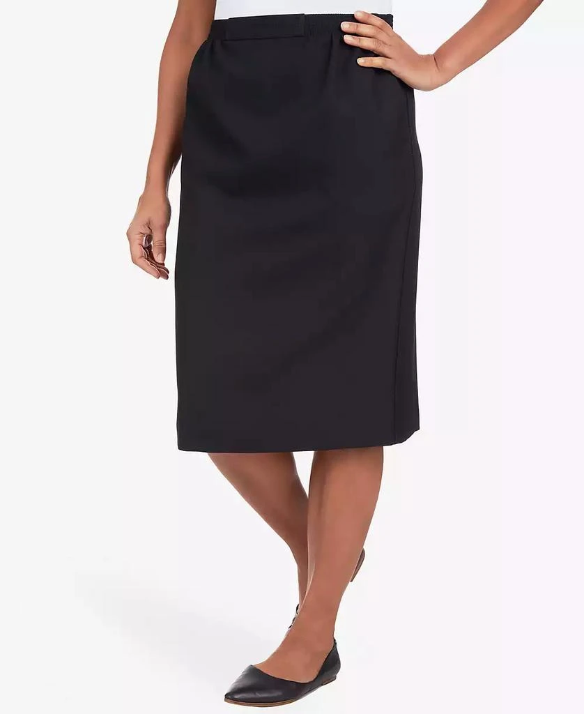 Alfred Dunner Women's Cinch Waist Midi Skirt with Slant Pockets 4