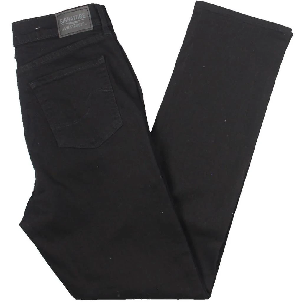 Signature by Levi Strauss & Co. Womens High-Rise Stretch Straight Leg Jeans 2