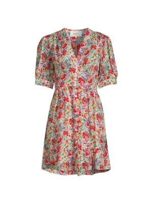 ba&sh Floral Mini Fit and Flare Dress 3