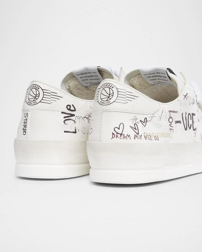 Golden Goose Men's Stardan Graffiti Leather Low-Top Sneakers 6