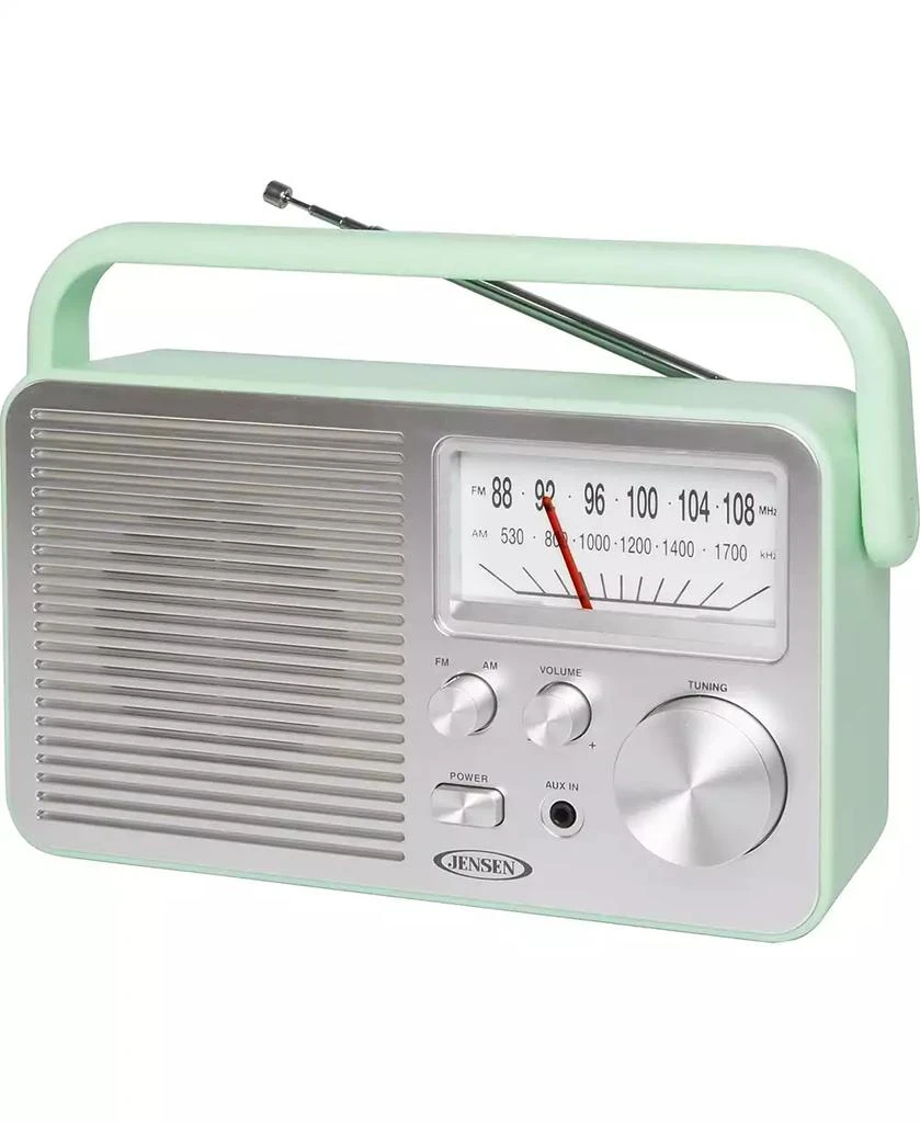 Jensen MR-750GR Green Portable AM/FM Radio