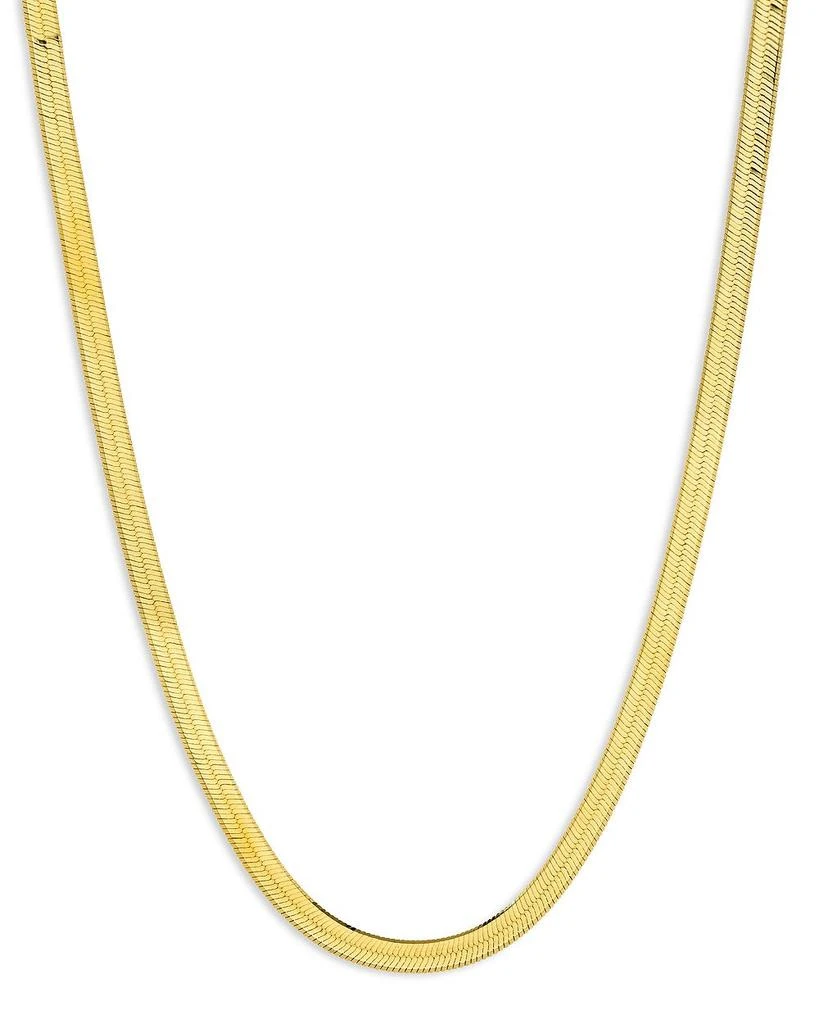 Zoe Lev 14K Yellow Gold Herringbone Chain Necklace, 18" 1