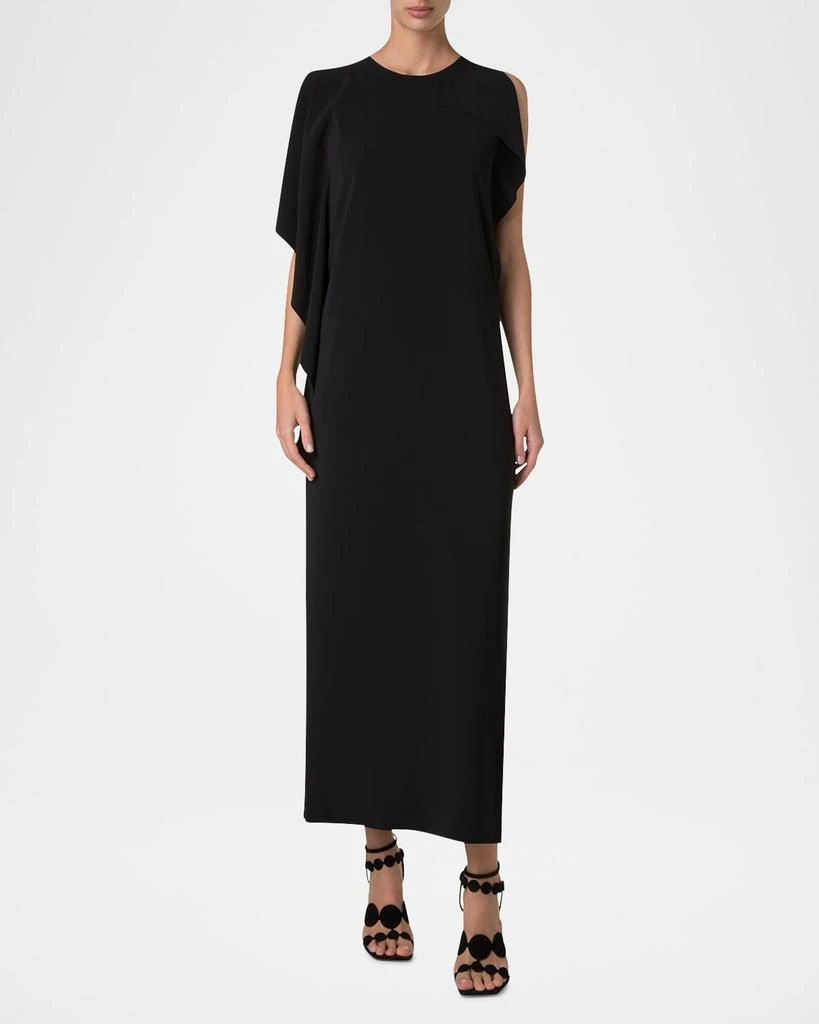 Akris Lasercut Off-Shoulder Drape Midi Dress 2