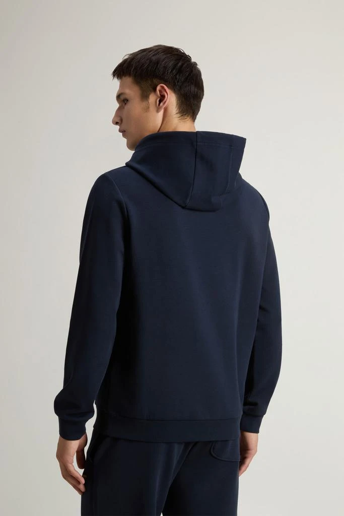 Woolrich Hooded Sweatshirt in Cotton-Blend Interlock - Men - Black 3
