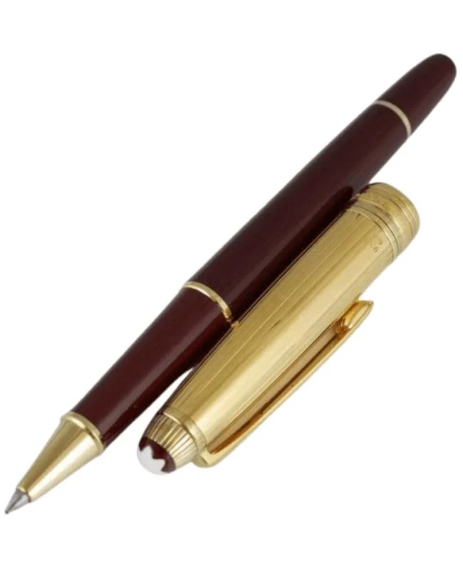 MontBlanc Montblanc Meisterstuck Solitaire Doue Vermeil Gold-Plated 925 Sterling Silver Bordeaux Rollerball Pen 78476769-SD 1