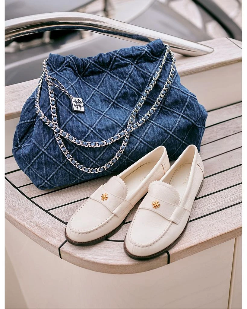 Tory Burch Soft Fleming Denim Hobo Bag 2