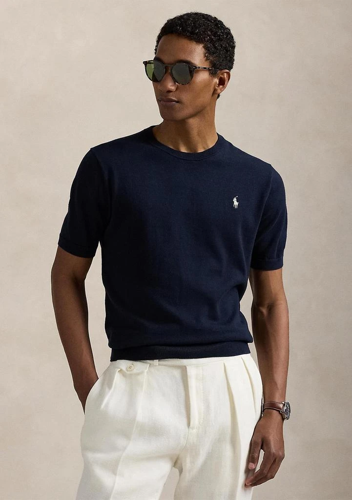 Ralph Lauren Cotton Crewneck Short-Sleeve Sweater
