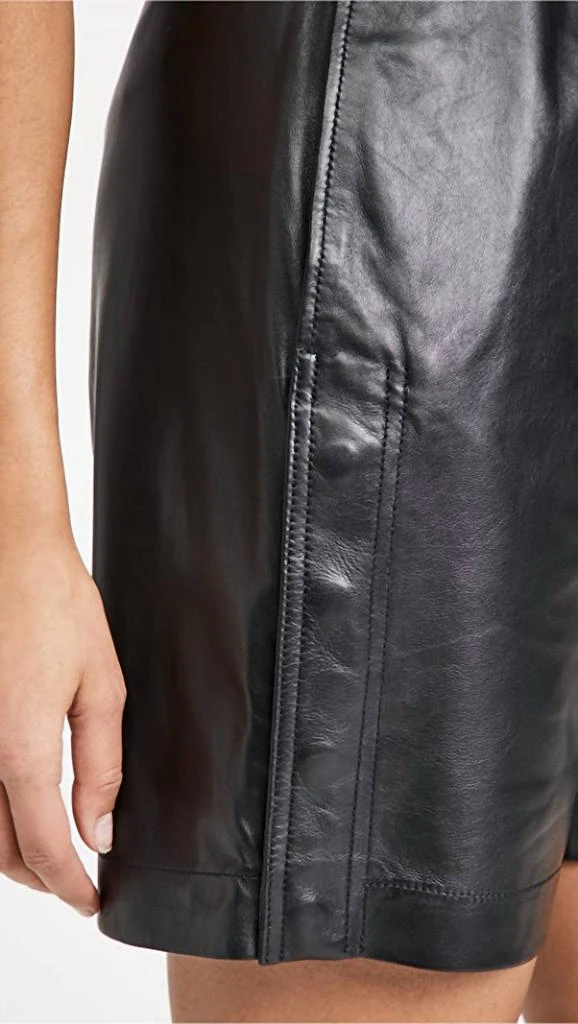 RTA Camden Leather Shorts In Black 5