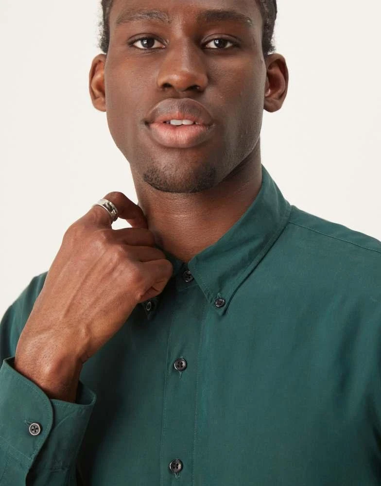 Abercrombie & Fitch Abercrombie & Fitch long sleeve shirt in dark green 4