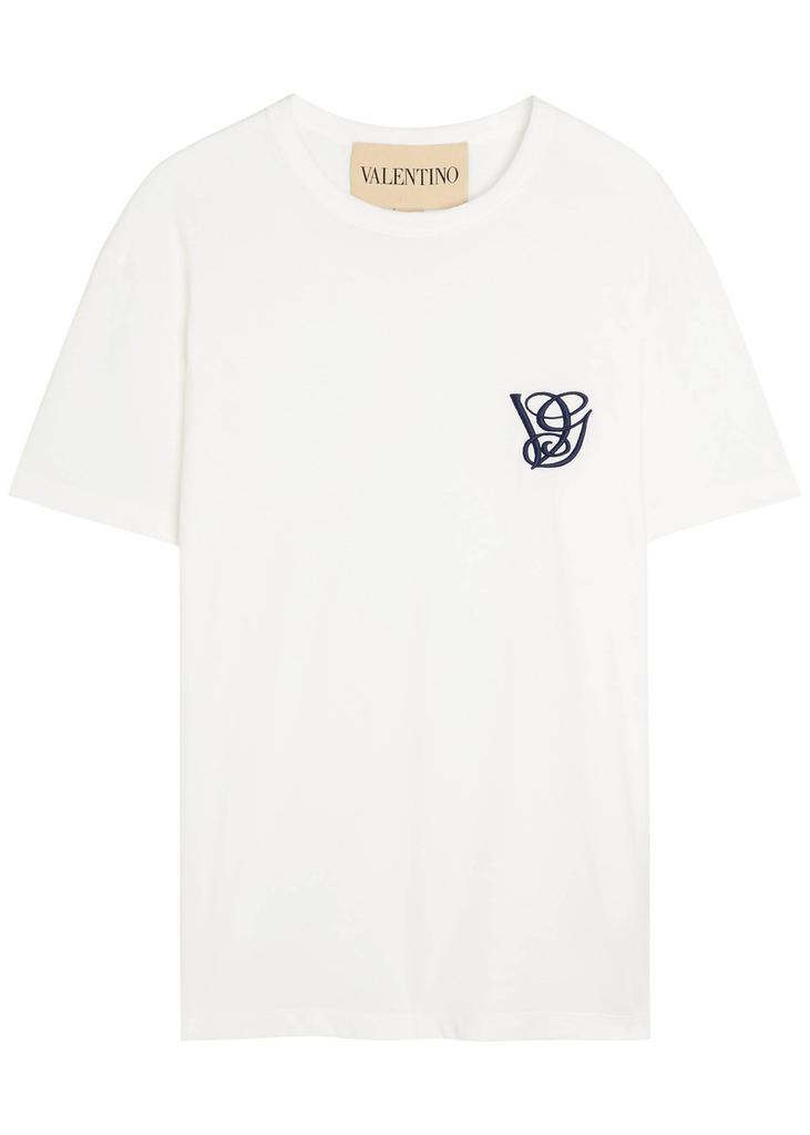 Tシャツ・カットソー Valentino Classic Crew Neck T-Shirt With Logo Patch Shop Valentino Logo Patch Crewneck T-Shirt on Sale at