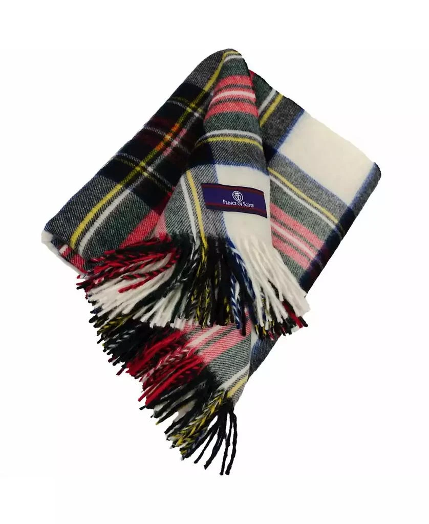 Prince of Scots Highland Tartan Tweed Merino Wool Throw, 55" x 72" 2
