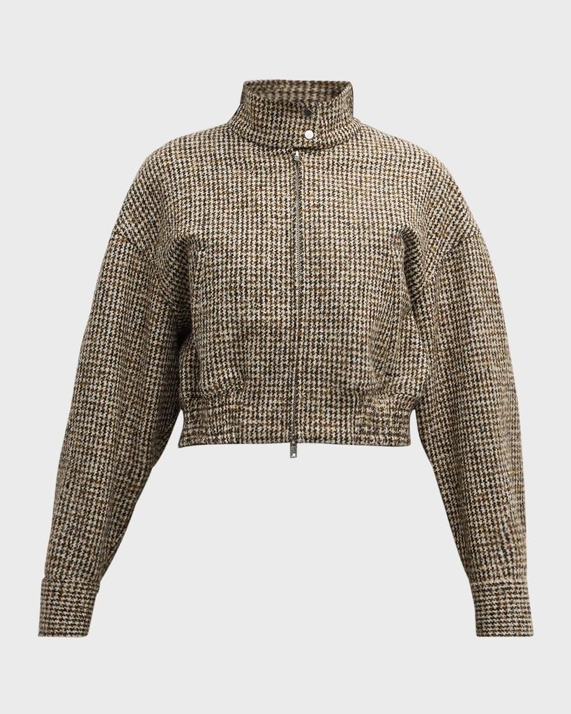 A.L.C. Harrison Stand-Collar Houndstooth Jacket - Jackets