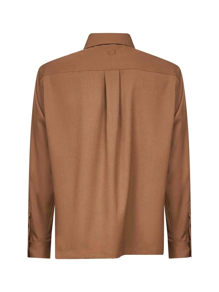 Fendi FENDI | Brown wool gabardine shirt | Man | S 2