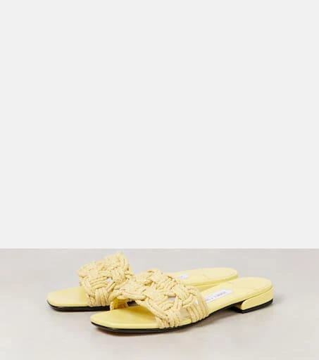 Jimmy Choo Chara woven raffia sandals 4